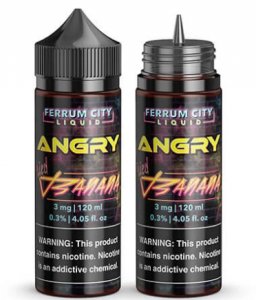 ANGRY E LINE BY FERRUM CITY LIQUID - ANGRY FRIED BANANA