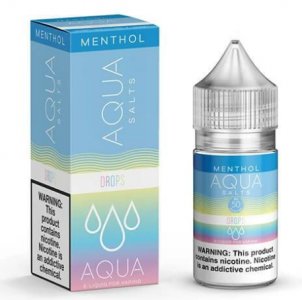 AQUA MENTHOL EJUICE SALTS - DROPS