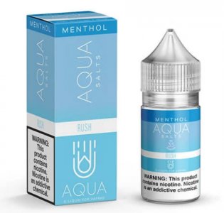 AQUA MENTHOL EJUICE SALTS - RUSH