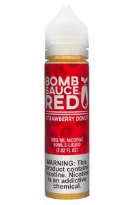 BOMB SAUCE E-LIQUID RED - STRAWBERRY DONUT