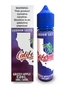 CALIFORNIA GROWN E-LIQUIDS COOL SERIES - GRIZZLY APPLE COOL