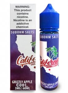 CALIFORNIA GROWN E-LIQUIDS COOL SERIES - GRIZZLY APPLE COOL