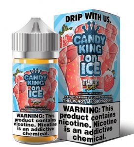 CANDY KING ON ICE EJUICE - STRAWBERRY ROLLS ON ICE