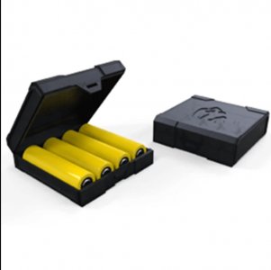 CHUBBY GORILLA VAPING PRODUCTS - QUAD TRANSPARENT BATTERY CASE - BLACK