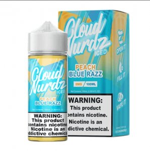 CLOUD NURDZ EJUICE - PEACH BLUE RAZZ ICED