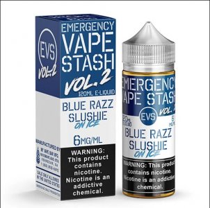 EMERGENCY VAPE STASH VOL 2 - BLUE RAZZ SLUSHIE ON ICE