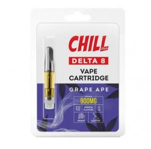 Chill Plus Delta-8 Vape Cartridge - Grape Ape - 900mg (1ml)