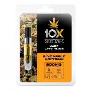 10X Delta-8 THC - Pineapple Express Vape Cartridge - 900mg (1ml)