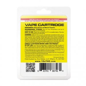 10X Delta-8 THC - Sour Diesel Vape Cartridge - 900mg (1ml)