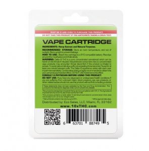 10X Delta-8 THC - Banana Kush Vape Cartridge - 900mg (1ml)