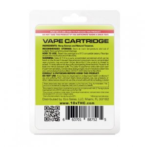 10X Delta-8 THC - Lemon Squeeze Vape Cartridge - 900mg (1ml)