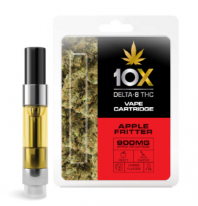 10X Delta-8 THC - Apple Fritter Vape Cartridge - 900mg (1ml)