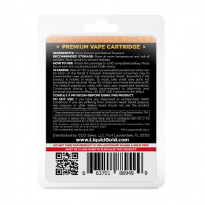 Liquid Gold Delta-8 THC Vape Cartridge - Pineapple Express - 900mg