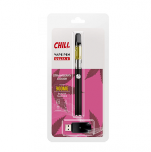 Chill Plus CBD Delta-8 - Disposable Vaping Pen - Strawberry Cough - 900mg (1ml)