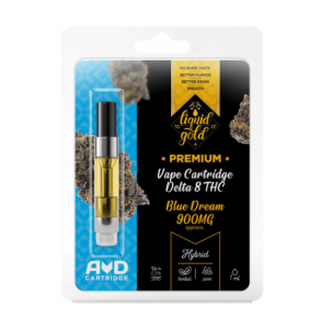 Liquid Gold Delta-8 THC Vape Cartridge - Blue Dream - 900mg