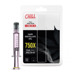 Chill Plus Delta-8 Vape Distillate Oil Concentrate Syringe - 750X