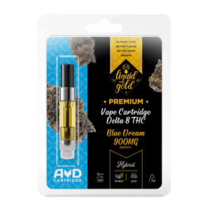 Liquid Gold Delta-8 THC Vape Cartridge - Blue Dream - 900mg