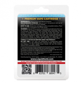 Liquid Gold Delta-8 THC Vape Cartridge - Blue Dream - 900mg