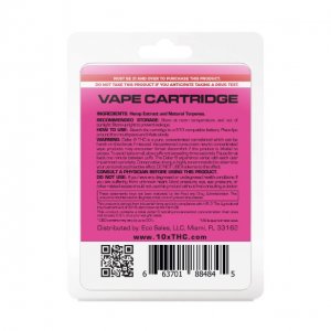 10X Delta-8 THC - Guava Vape Cartridge - 900mg