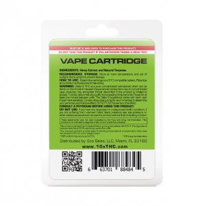 10X Delta-8 THC - Banana Kush Vape Cartridge - 900mg