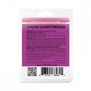 10X Delta-8 THC - Grape Ape Vape Cartridge - 900mg