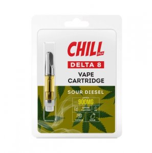 Chill Plus Delta-8 Vape Cartridge - Sour Diesel - 900mg