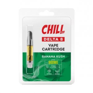 Chill Plus Delta-8 Vape Cartridge - Banana Kush - 900mg