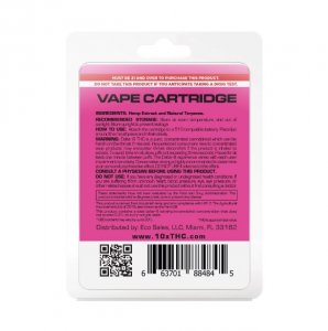10X Delta-8 THC - Guava Vape Cartridge - 900mg