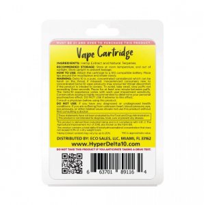 Hyper Delta-10 THC Vape Cartridge - Sour Diesel - 900mg (1ml)