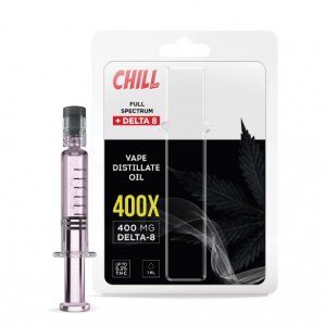 Chill Plus Delta-8 Vape Distillate Oil Syringe - 400X