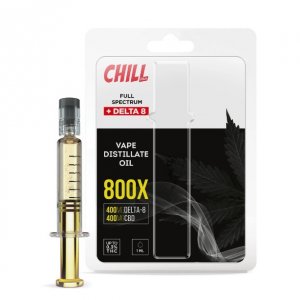 Chill Plus CBD & Delta-8 Vape Distillate Oil Syringe - 800X