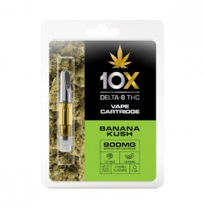 10X Delta-8 THC - Banana Kush Vape Cartridge - 900mg