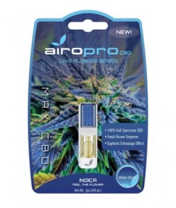 AiroPro CBD Live Flower Series - White Rhino CBD Cartridge - Indica