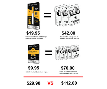 SNAPS REV4 RECHARGEABLE E-CIG MENTHOL