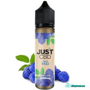 JustCBD Vape Juice Blue Razz 1000mg 